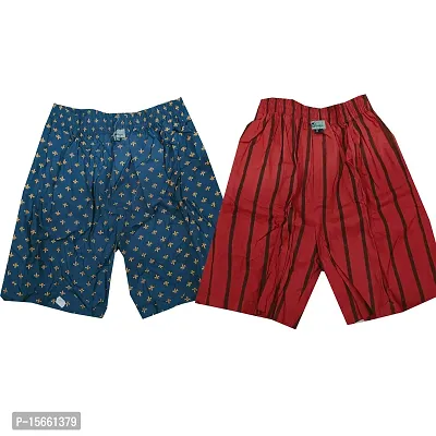Classic Cotton Printed Shorts for Men, Pack of 2