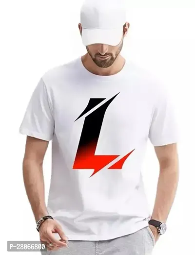 Stylish White Polyester Printed T-Shirt For Men-thumb0