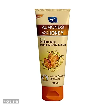 Yhi Almonds With Honey Deep Moisturizing Hand And Body Lotion 130 Ml-thumb0