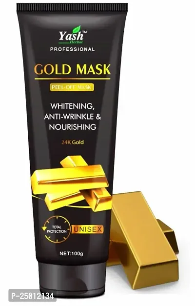 Yash Herbal Gold Peel Off Mask For Oil Control Deep Cleanse, Remove Blackhead, Total Protection, Unisex 100 G