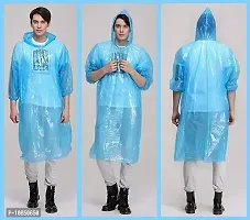 Transparent Poncho Raincoat with Hood for Unisex-thumb3