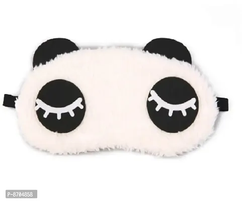 Panda Sleeping Plush Nap Eye Shade Cartoon Blindfold Long Eyelashes Sleep Cover Travel Rest Patch Mask-thumb0