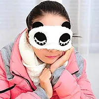 Panda Sleeping Plush Nap Eye Shade Cartoon Blindfold Long Eyelashes Sleep Cover Travel Rest Patch Mask-thumb4