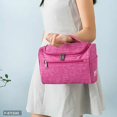 Hanging Travel Toiletry Kit Bag (Pink)-thumb4