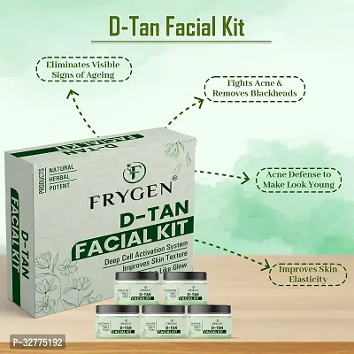 Frygen D-Tan Facial Kit For Deep Cleanses, Removes Tan, Skin Lightening  Brightening, Suitable Men and Women For All Skin Type - (Set Of 5)-thumb2