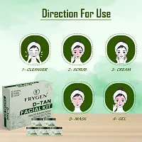 Frygen D-Tan Facial Kit For Deep Cleanses, Removes Tan, Skin Lightening  Brightening, Suitable Men and Women For All Skin Type - (Set Of 5)-thumb2