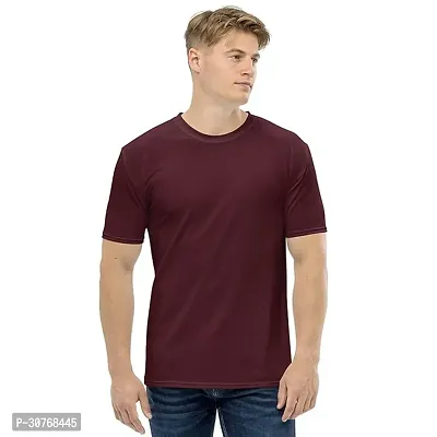 Round Neck Solid T Shirt Regular Fit-thumb0