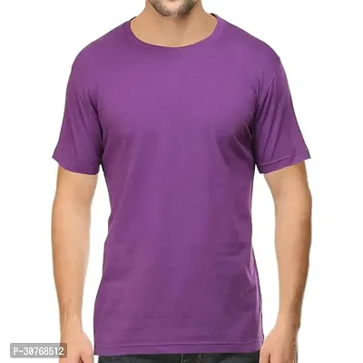 Round Neck Solid T Shirt Regular Fit-thumb0