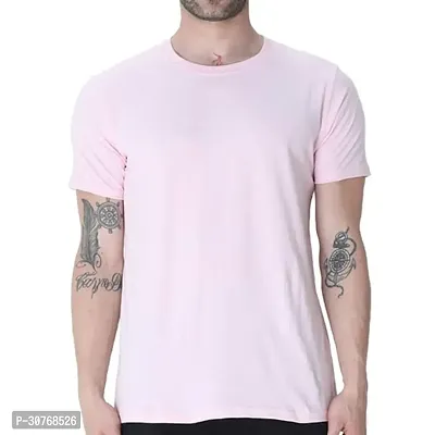 Round Neck Solid T Shirt Regular Fit-thumb0