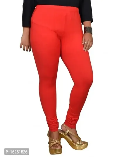 Xcilent Women's Cotton Regular Fit V-Cut Leggings with Elasted Waist Band, Cotton Leggings for Women and Girls (L, Gajri)-thumb0