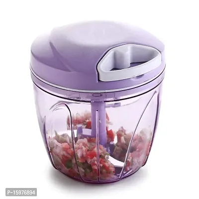 Hetal Big Handy Chopper with 6 Stainless Steel Blades1000 Ml Purple Colour-thumb0