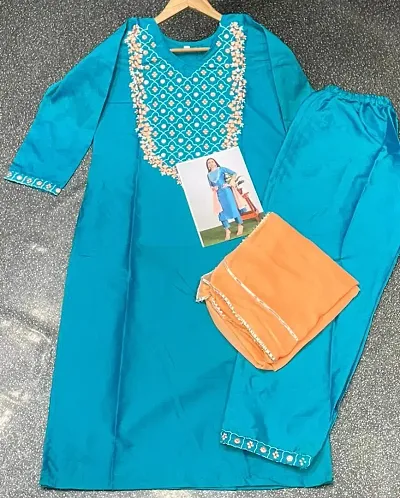 Fancy Taffeta Silk Kurta Set