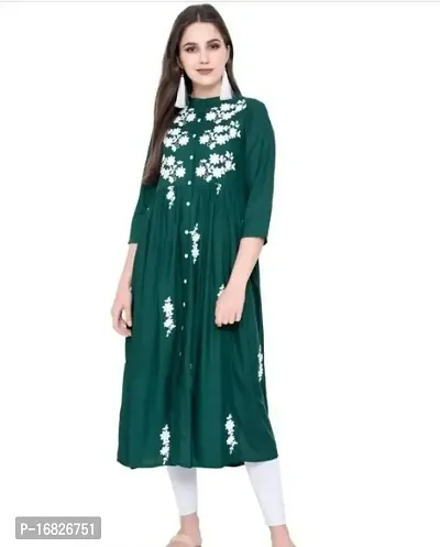 Stylish Fancy Rayon Kurta For Women-thumb0