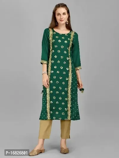 Stylish Fancy Viscose Rayon Kurta For Women-thumb0