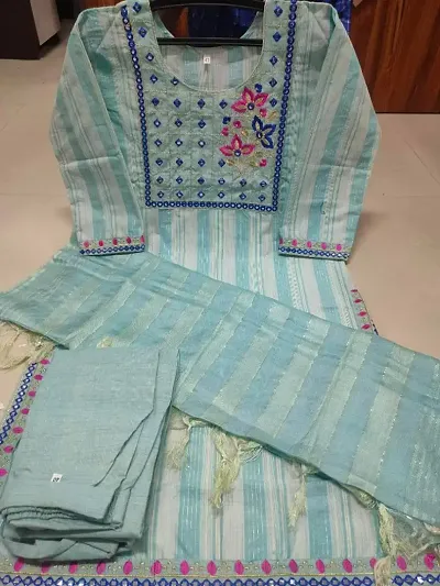 Beautiful Cotton Kurta Pant Set