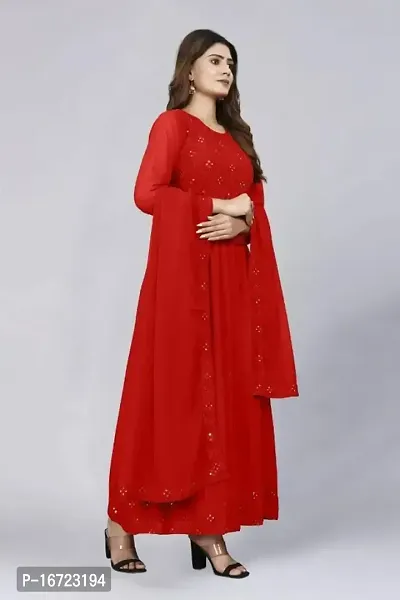 Beautiful Georgette Kurta Pant Dupatta Set For Women-thumb2