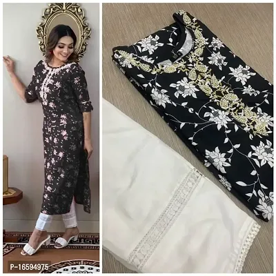 Trendy Women Rayon Kurta Bottom Set