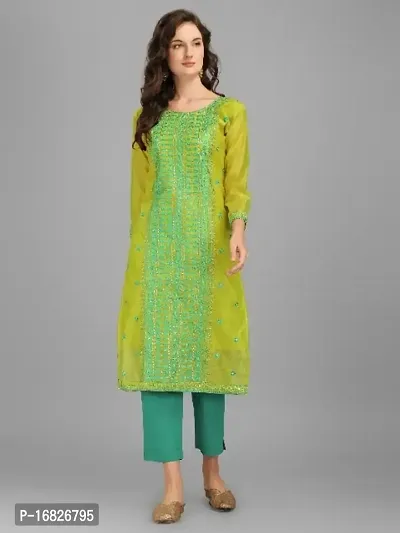 Stylish Fancy Chanderi Cotton Kurta For Women-thumb0