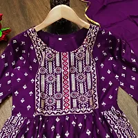 Stylish Fancy Rayon Kurti With Bottom Wear And Dupatta Set For Women-thumb1