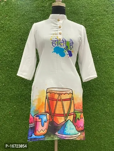 Fancy Crepe Silk Kurti For Women-thumb0