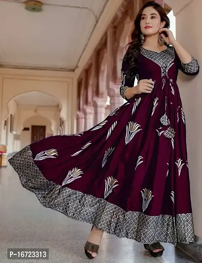 Beautiful Rayon Flared Kurta For Women-thumb0