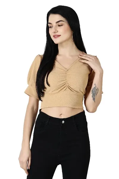 Fancy Polycotton Solid Top For Women