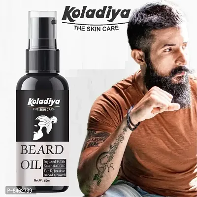 KOLADIYA THE SKIN CARE Beard Hair Growth Oil, Beard growth oil for men | For faster beard growth | For thicker and fuller looking beard | Best Beard Oil for Patchy Beard |(50 ml).-thumb0