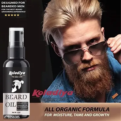 KOLADIYA THE SKIN CARE Beard Growth Oil - More Beard Growth, With Redensyl, 8 Natural beard Hair oil(50 ml).