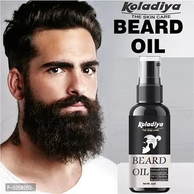 Koladiya the skin care Beard Growth Oil Powered with Vetiver  4 Essential Oils for Thicker Beard Growth, 30 ml | Made in India (50 ml).