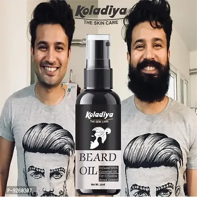 KOLADIYA THE SKIN CARE Beard Growth Oil - More Beard Growth, With Redensyl, 8 Natural Oils including Jojoba Oil, Vitamin E, Nourishment  Strengthening (50 ml).