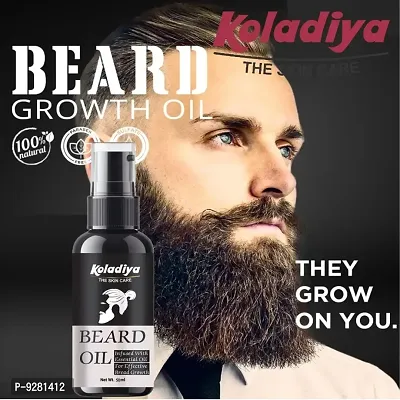 KOLADIYA THE SKIN CARE Beard Growth Oil for Men For Better Beard Growth With Thicker Beard | Best Beard Oil for Patchy Beard | Free from all Harmful Chemicals Hair Oil  (50 ml).-thumb0