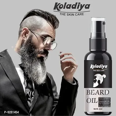KOLADIYA THE SKIN CARE Beard Growth Oil for Men For Better Beard Growth With Thicker Beard | Best Beard Oil for Patchy Beard | Free from all Harmful Chemicals Hair Oil  (50 ml).