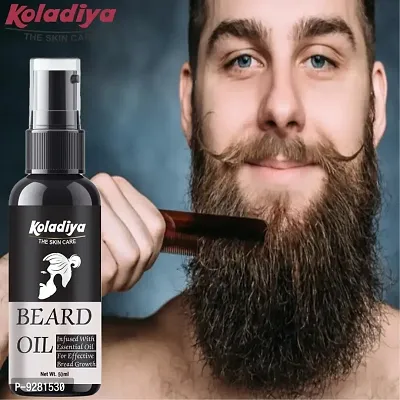 KOLADIYA THE SKIN CARE Beard Growth Oil - More Beard Growth, With Redensyl, 8 Natural beard Hair oil(50 ml).