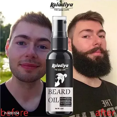 KOLADIYA THE SKIN CARE Beard Growth Oil for Men For Better Beard Growth With Thicker Beard | Best Beard Oil for Patchy Beard | Free from all Harmful Chemicals Hair Oil  (50 ml).-thumb0