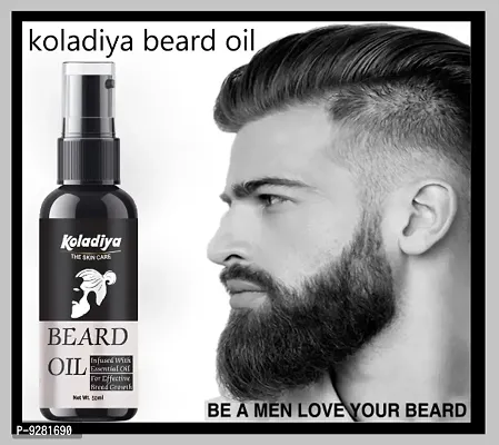 KOLADIYA THE SKIN CARE Beard Growth Oil - More Beard Growth, With Redensyl, 8 Natural Oils including Jojoba Oil, Vitamin E, Nourishment  Strengthening (50 ml).