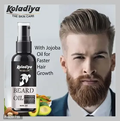 KOLADIYA THE SKIN CARE Beard Hair Growth Oil, Beard growth oil for men | For faster beard growth | For thicker and fuller looking beard | Best Beard Oil for Patchy Beard |(50 ml)