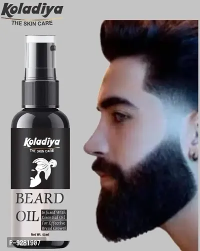 KOLADIYA THE SKIN CARE Beard Growth Oil - More Beard Growth, With Redensyl, 8 Natural beard Hair oil(50 ml).