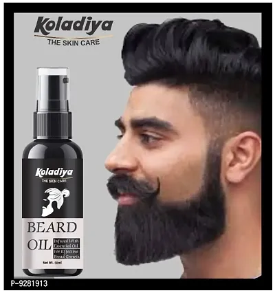 KOLADIYA THE SKIN CARE Beard Hair Growth Oil, Beard growth oil for men | For faster beard growth | For thicker and fuller looking beard | Best Beard Oil for Patchy Beard |(50 ml)