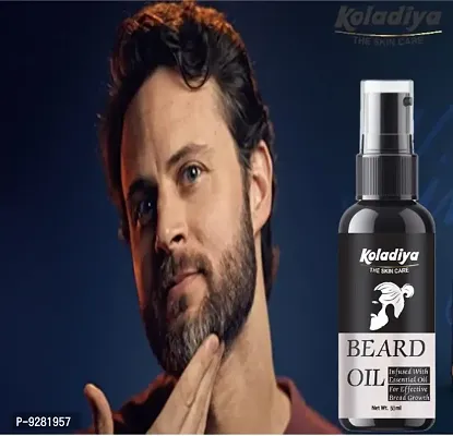 KOLADIYA THE SKIN CARE Beard Hair Growth Oil, Beard growth oil for men | For faster beard growth | For thicker and fuller looking beard | Best Beard Oil for Patchy Beard |(50 ml)