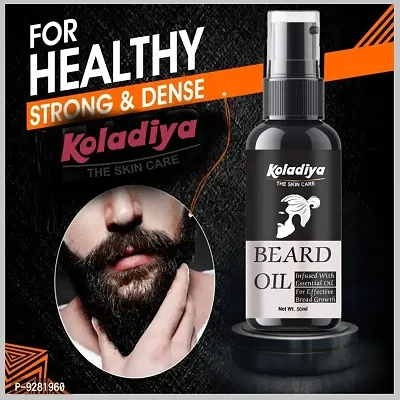 KOLADIYA THE SKIN CARE Beard Growth Oil for Men For Better Beard Growth With Thicker Beard | Best Beard Oil for Patchy Beard | Free from all Harmful Chemicals Hair Oil  (50 ml).