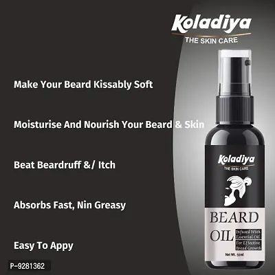 KOLADIYA THE SKIN CARE Beard Growth Oil - More Beard Growth, With Redensyl, 8 Natural Oils including Jojoba Oil, Vitamin E, Nourishment  Strengthening (50 ml).-thumb3