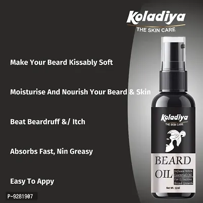 KOLADIYA THE SKIN CARE Beard Growth Oil - More Beard Growth, With Redensyl, 8 Natural beard Hair oil(50 ml).-thumb2