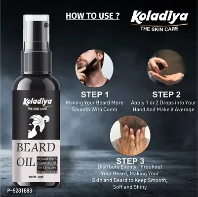 KOLADIYA THE SKIN CARE Beard Growth Oil for Men For Batter Beard Growth With Thicker Beard | Best Beard Oil for Patchy Beard | Free from all Harmful Chemicals Hair Oil  (50 ml).-thumb2