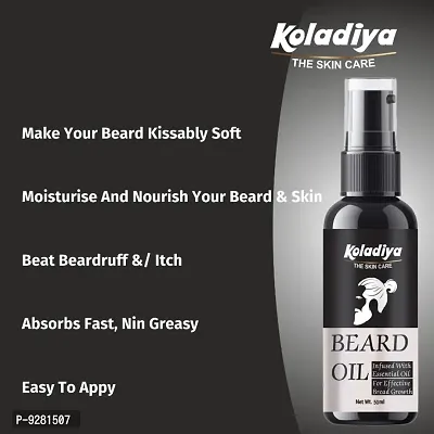 KOLADIYA THE SKIN CARE Beard Growth Oil - More Beard Growth, With Redensyl, 8 Natural Oils including Jojoba Oil, Vitamin E, Nourishment  Strengthening (50 ml).-thumb2