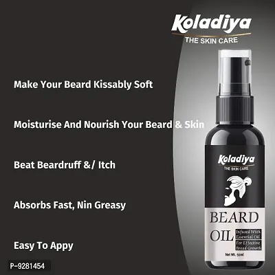 KOLADIYA THE SKIN CARE Beard Growth Oil for Men For Better Beard Growth With Thicker Beard | Best Beard Oil for Patchy Beard | Free from all Harmful Chemicals Hair Oil  (50 ml).-thumb3