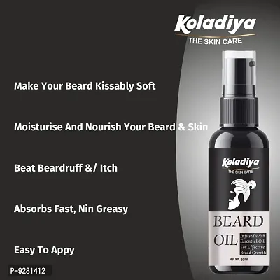 KOLADIYA THE SKIN CARE Beard Growth Oil for Men For Better Beard Growth With Thicker Beard | Best Beard Oil for Patchy Beard | Free from all Harmful Chemicals Hair Oil  (50 ml).-thumb2