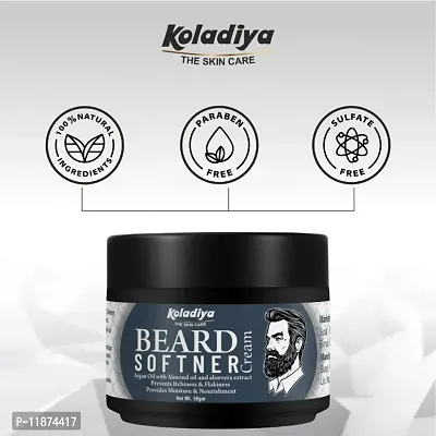 Koladiya The Skin Care Beard Softener cream is for Incredible Mans Natural Hair  Beard Softener with Almond oil, Castor oil, Amla | Ultra Smooth and soft Hair Cream for men.-thumb4