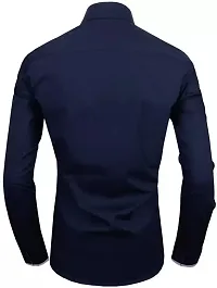 Men Regular Fit Solid Spread Collar Casual Shirt-thumb1