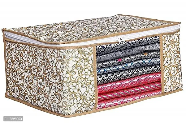 Trendy Chiku Color Non Woven Saree Cover Bag/Storage Bag Pack Of 6-thumb4