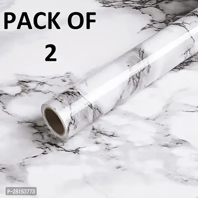 PVC Marble Stone Aluminum Foil Contact Paper Kitchen Oil-Proof Waterproof Self Adhesive Wallpaper for Bathroom-thumb0